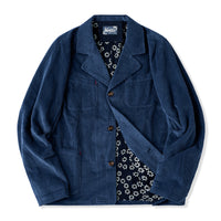 ネイビー ソラ コーデュロイワークジャケット