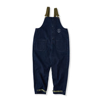ネイビー アオイ デニムオーバーオール