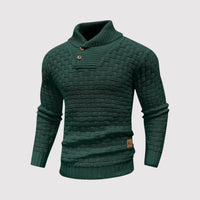 リョウ チェックニット ハイネックセーター