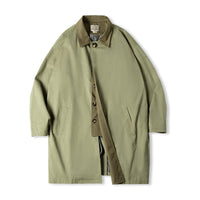 オリーブ シン コットンステンカラーコート
