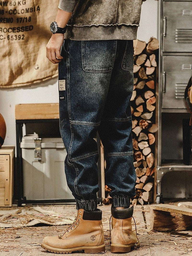 ユウマ インディゴ デニムジョガーパンツ