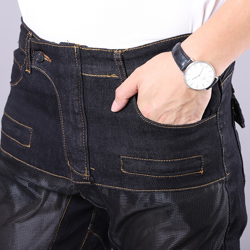 トモヒロ バイカープロテクション デニムパンツ