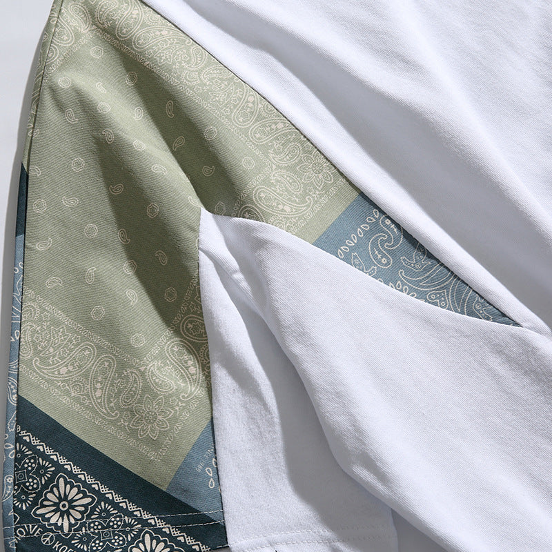 バンダナスリーブ パッチワークTシャツ