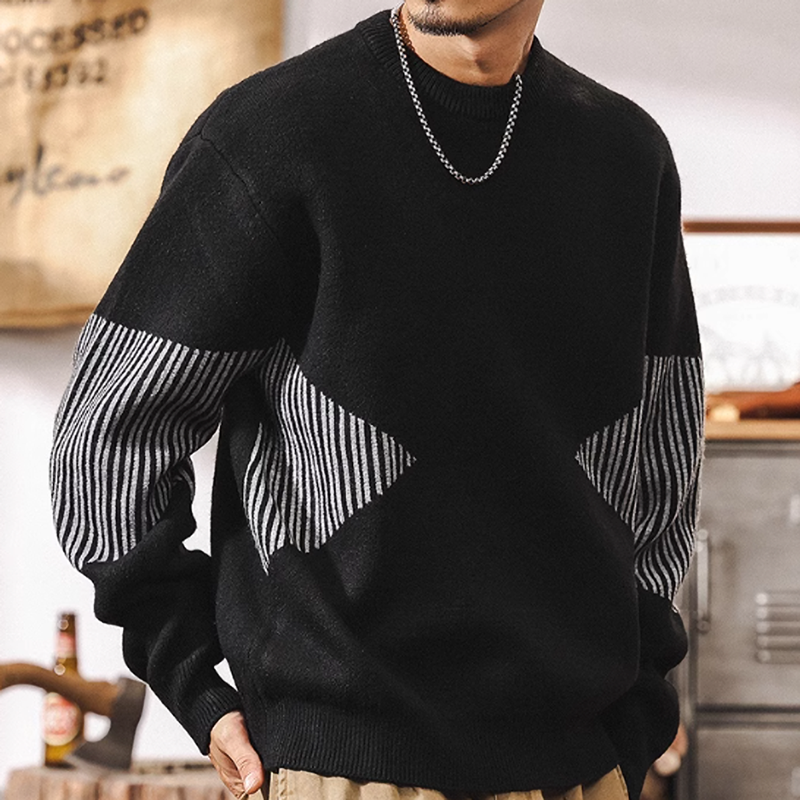 レン ジオメトリック パターン ニットセーター