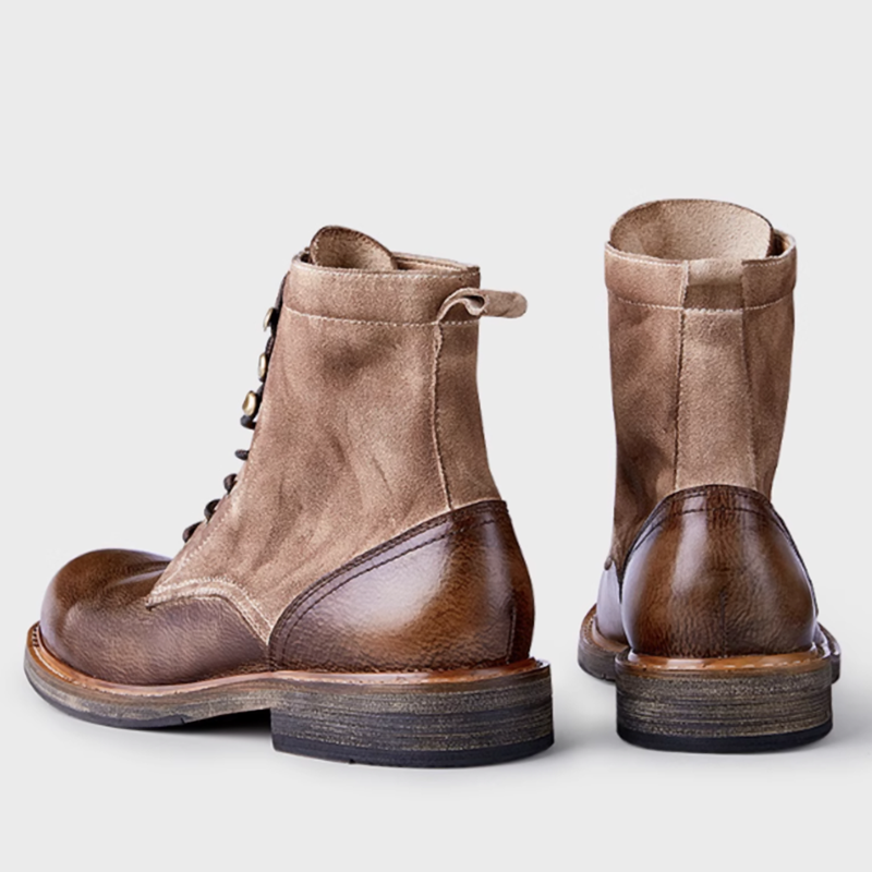 ハルオ レザーミックス ブーツ