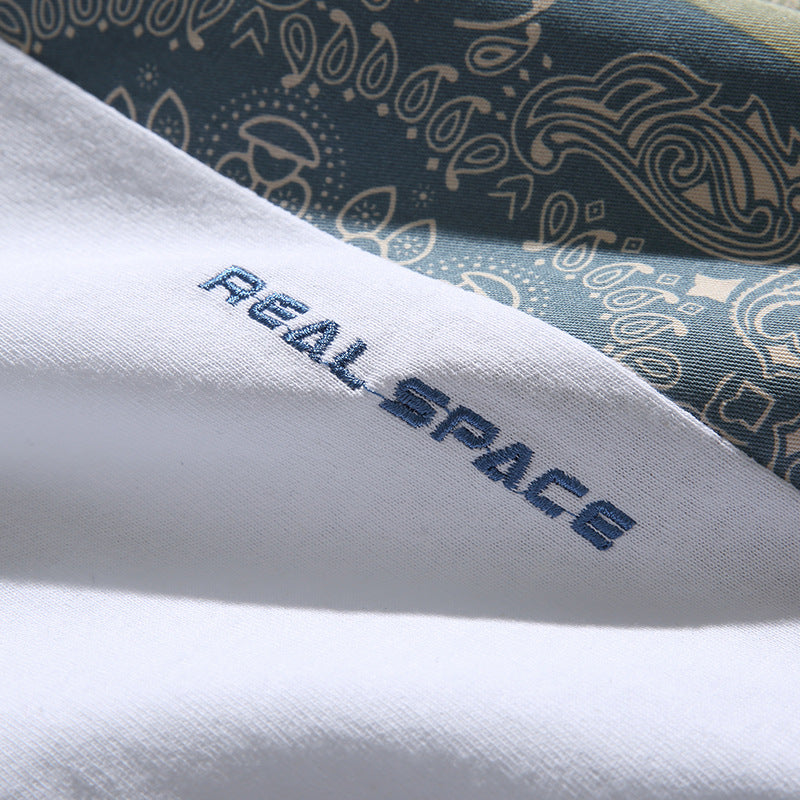 バンダナスリーブ パッチワークTシャツ