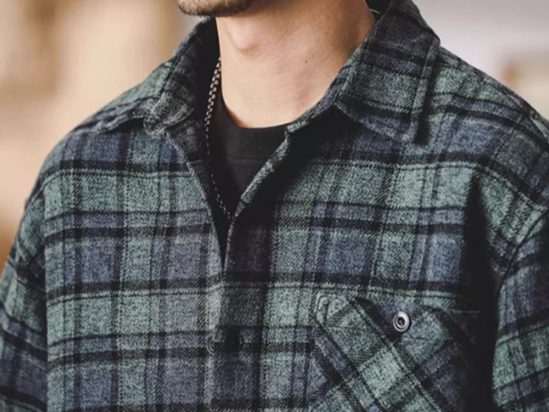 カズ フランネル チェックシャツ