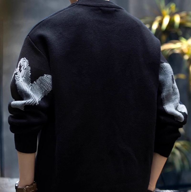 ユウト グラフィック クルーネック セーター