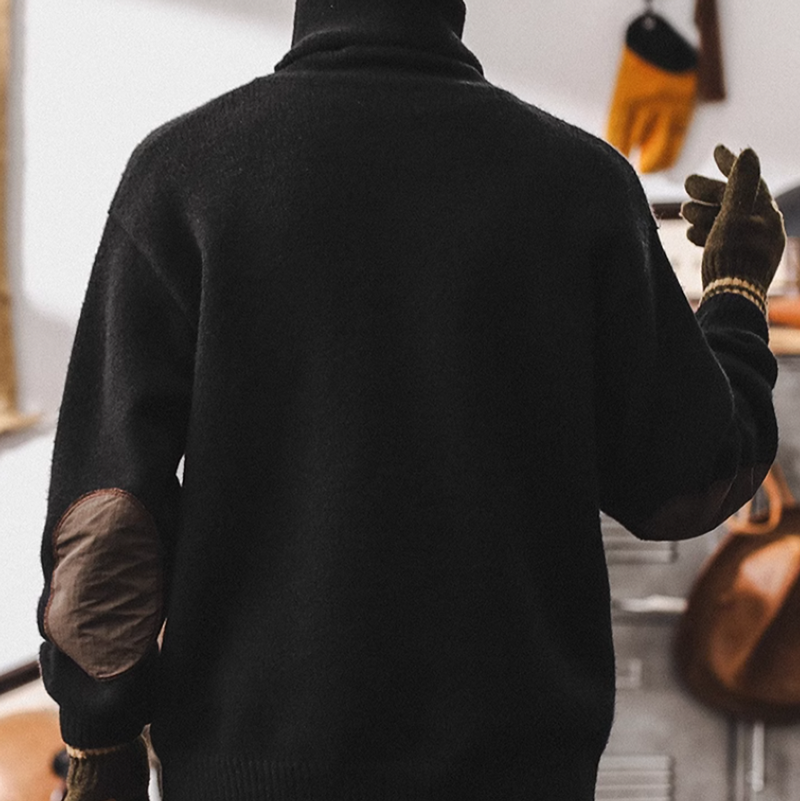 ソウ タートルネック パッチセーター