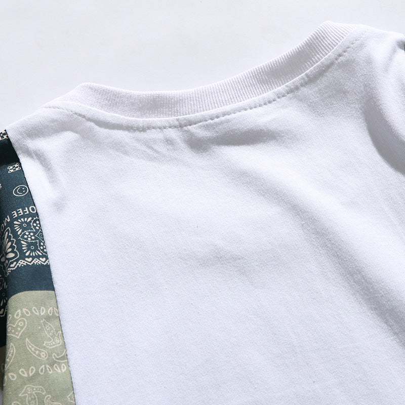 バンダナスリーブ パッチワークTシャツ