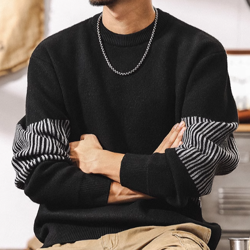 レン ジオメトリック パターン ニットセーター