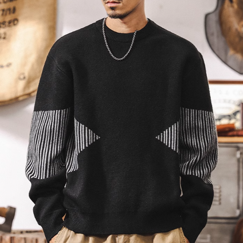 レン ジオメトリック パターン ニットセーター