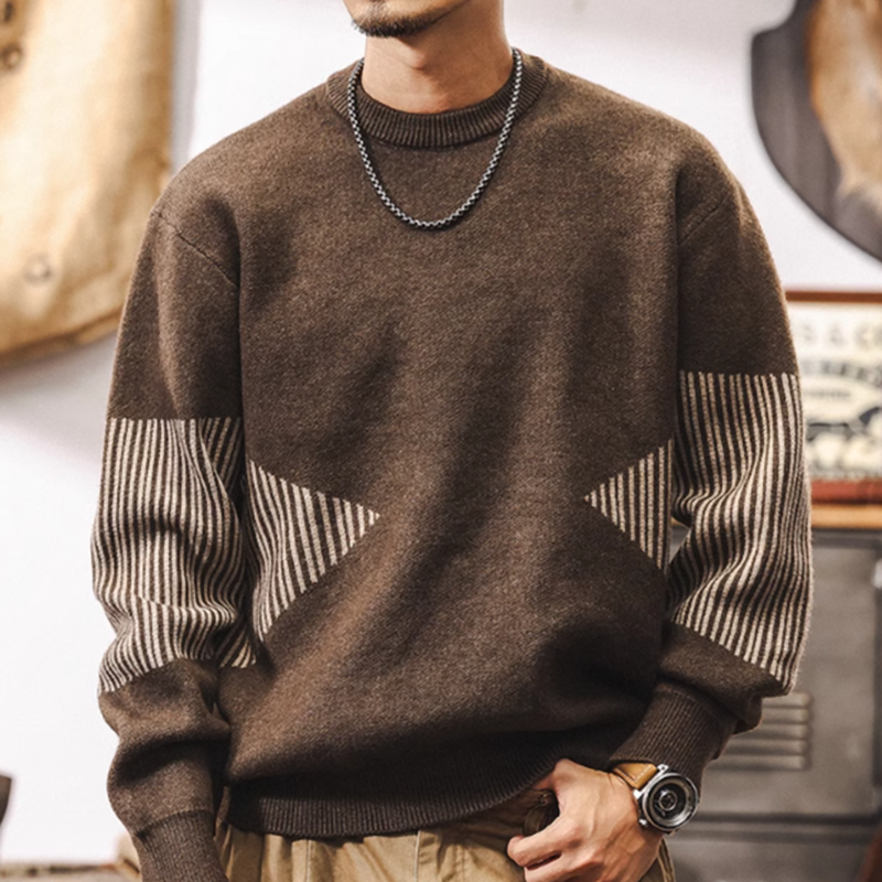 レン ジオメトリック パターン ニットセーター