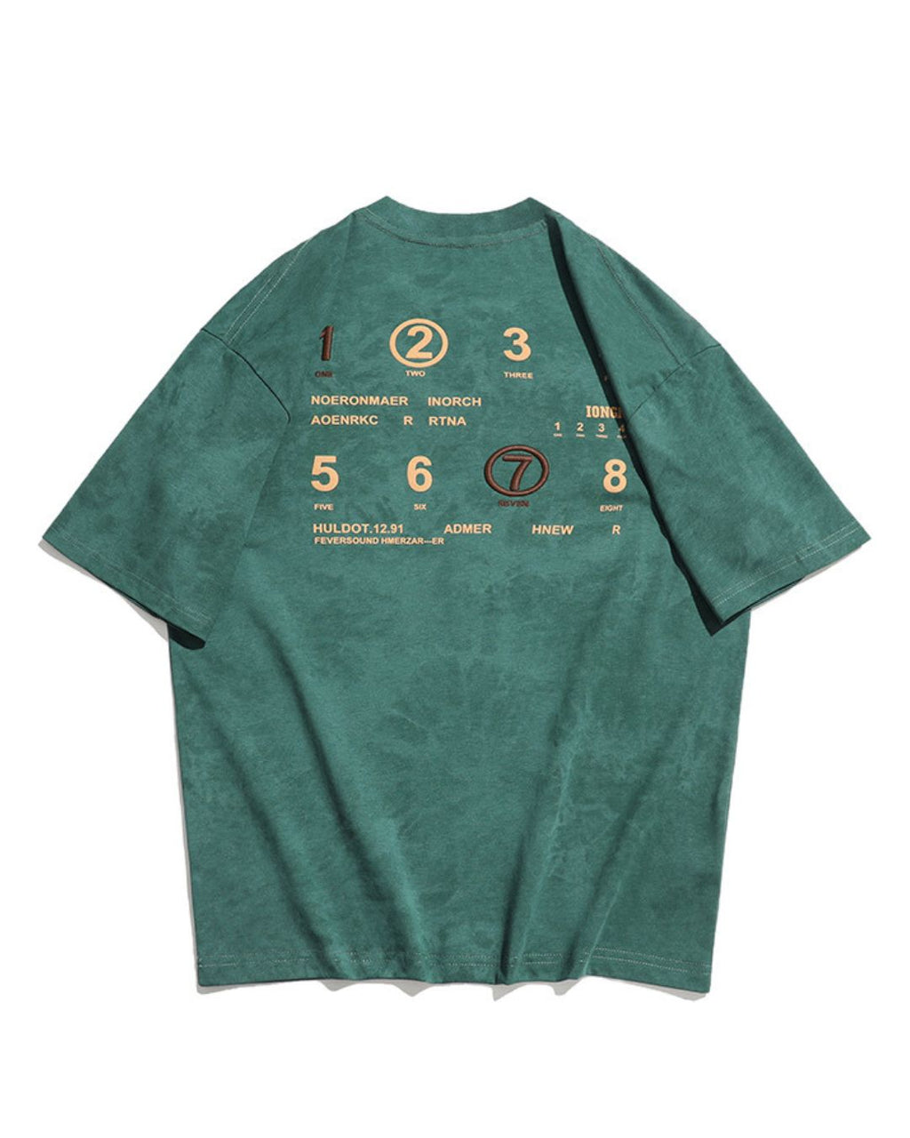 ナンバーアートバックプリントTシャツ