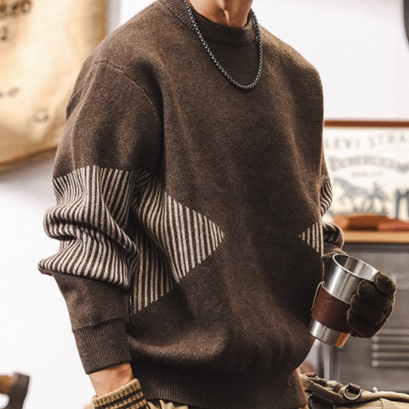 レン ジオメトリック パターン ニットセーター