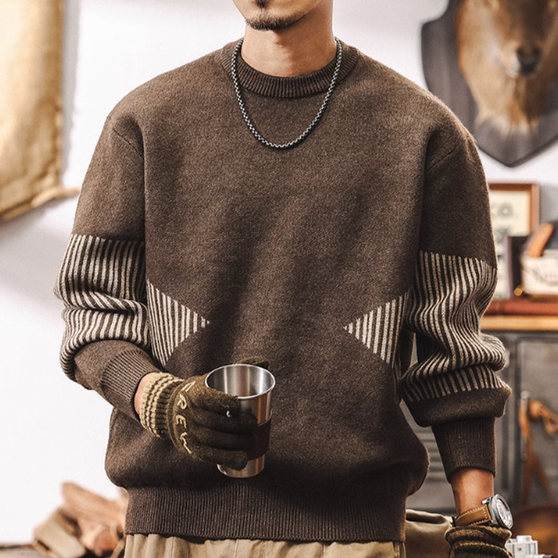 レン ジオメトリック パターン ニットセーター