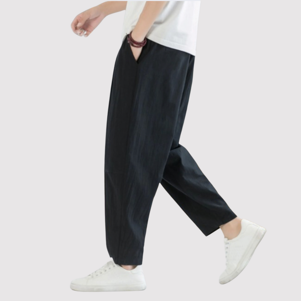 ハル リネンブレンド リラックスパンツ