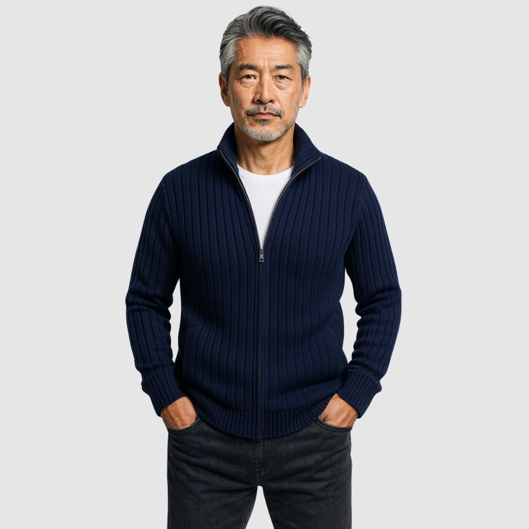 ユウト リブニット カーディガン