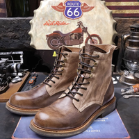 ハルオ レザーミックス ブーツ