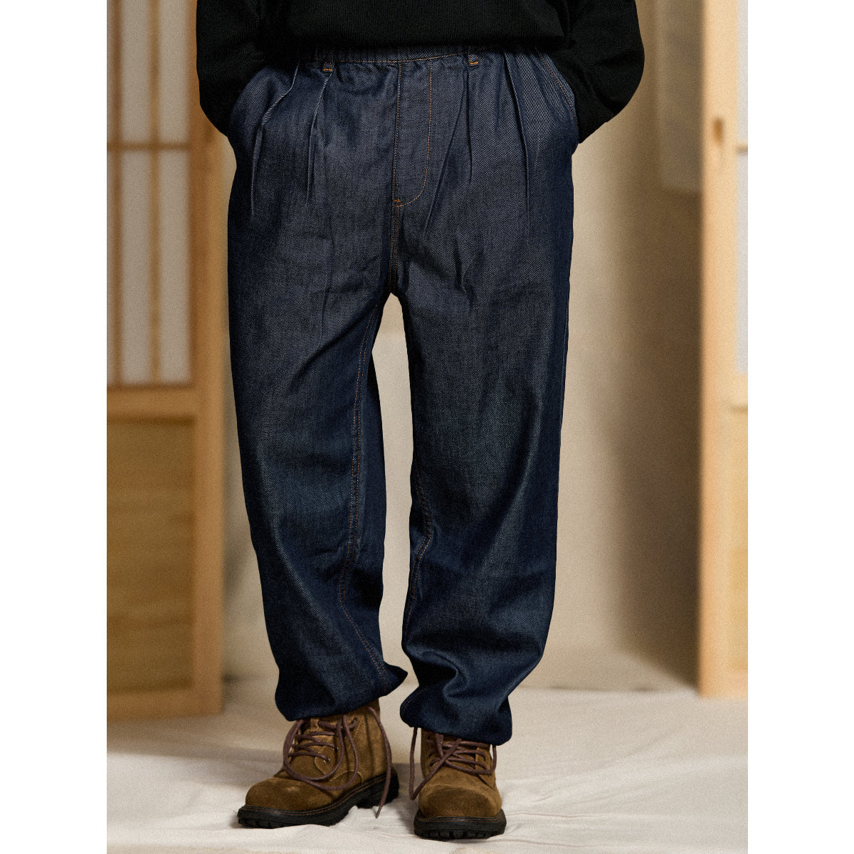 ハル デニムドローストリングパンツ