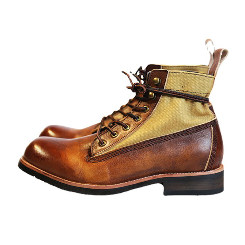 ブラウン タカシ レザーフィールドブーツ