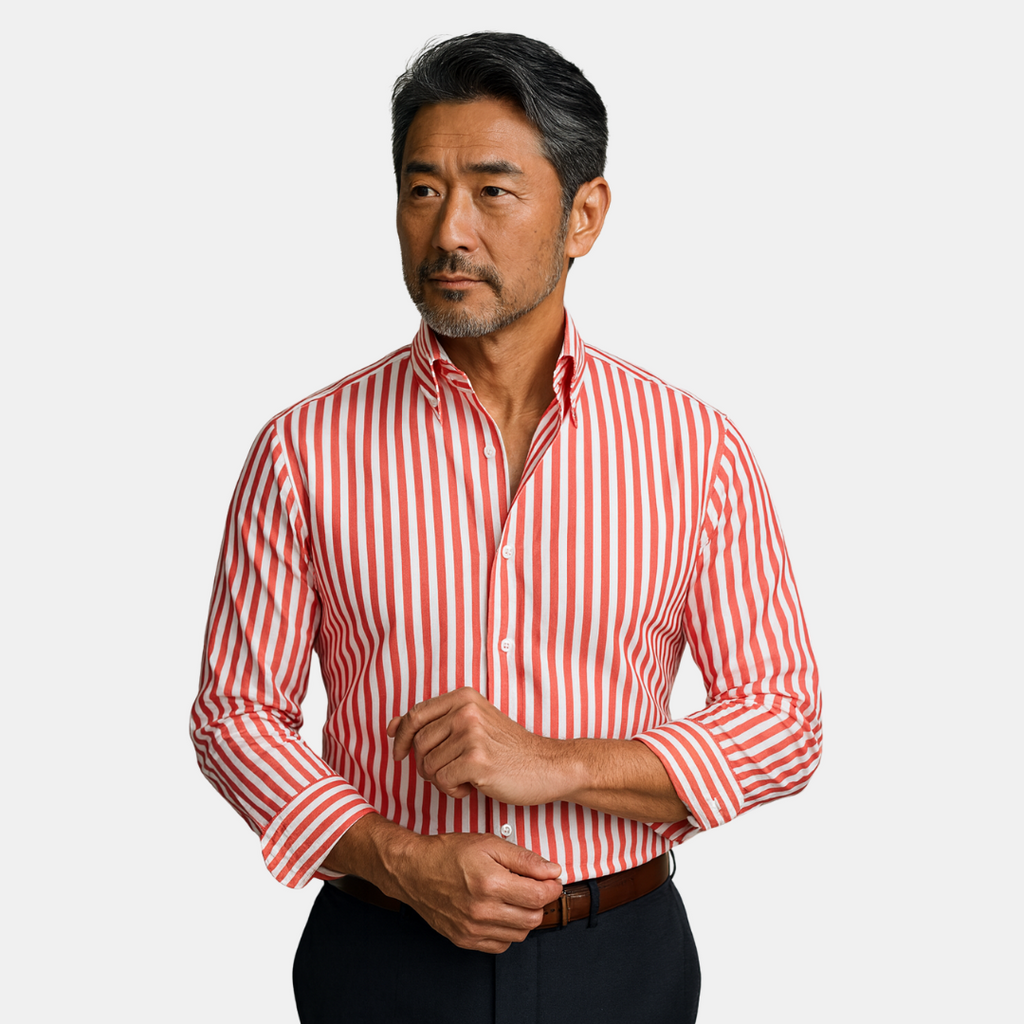 TENDO | ストライプレギュラーカラーシャツ