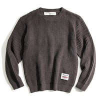 チャコール リュウジ ヘビーウェイト ワッフルニットセーター
