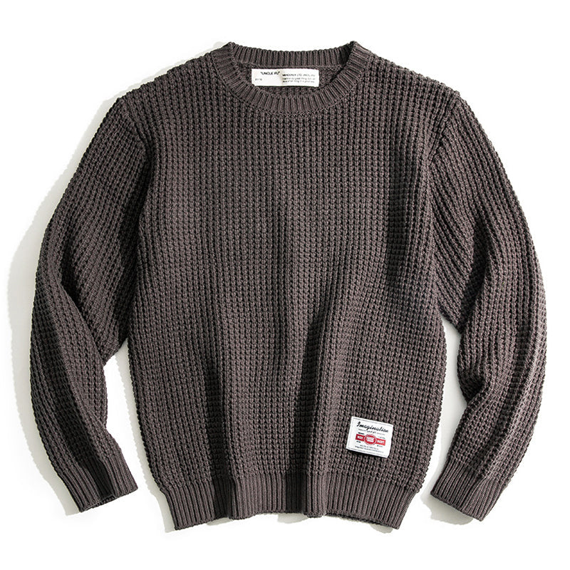 チャコール リュウジ ヘビーウェイト ワッフルニットセーター