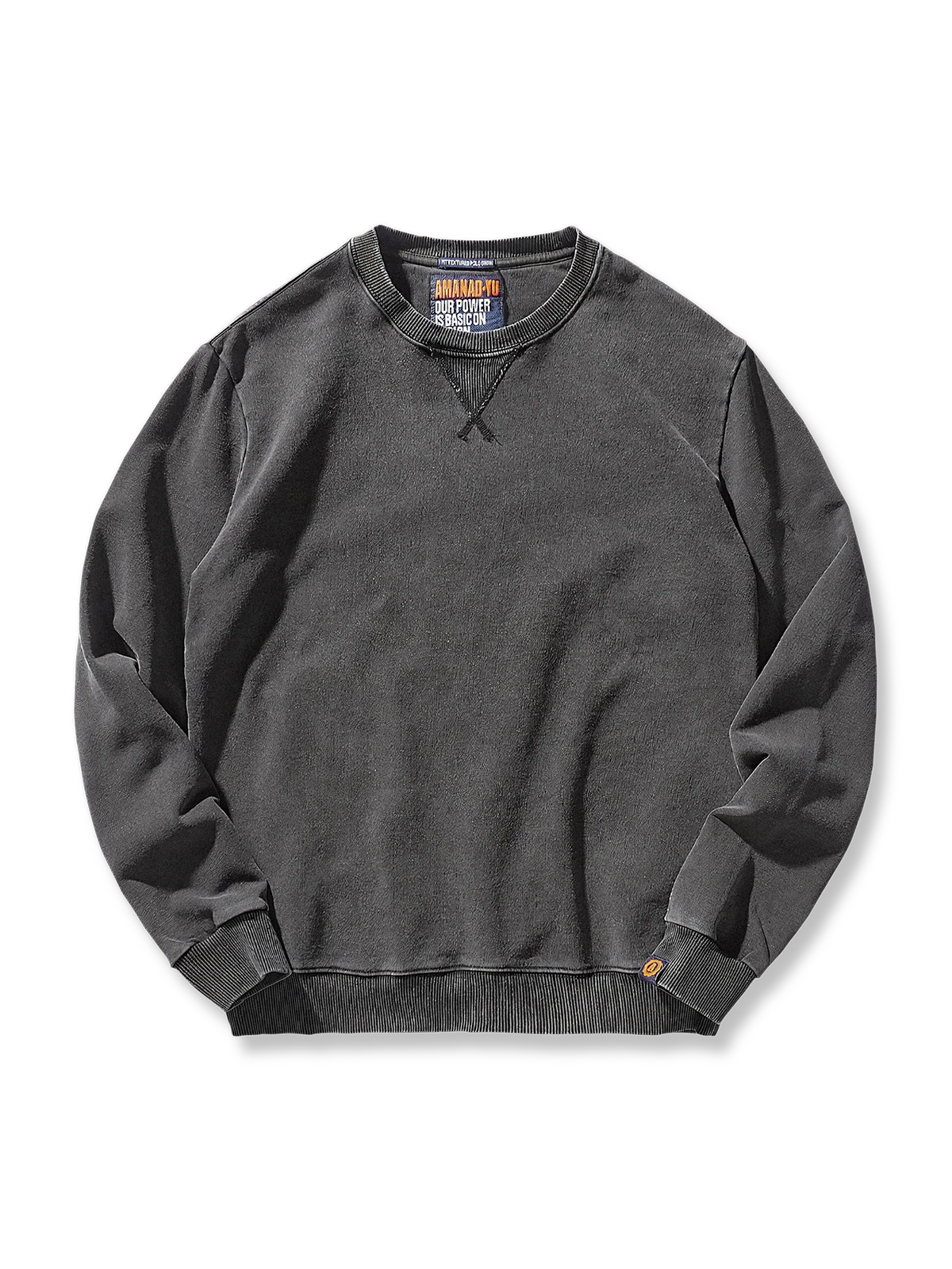 レン ヴィンテージウォッシュクルーネックスウェットシャツ