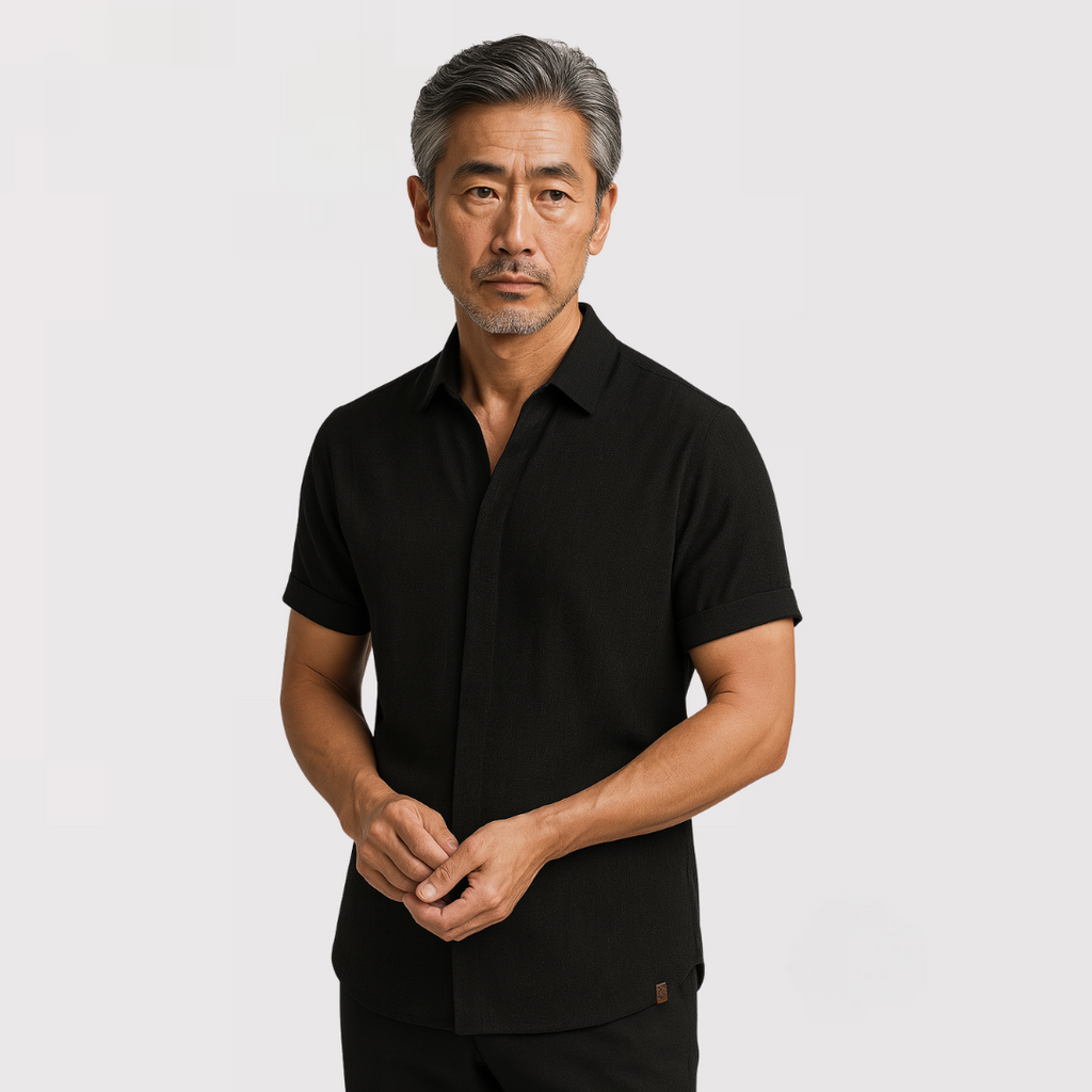 ベーシックオープンカラーポロシャツ