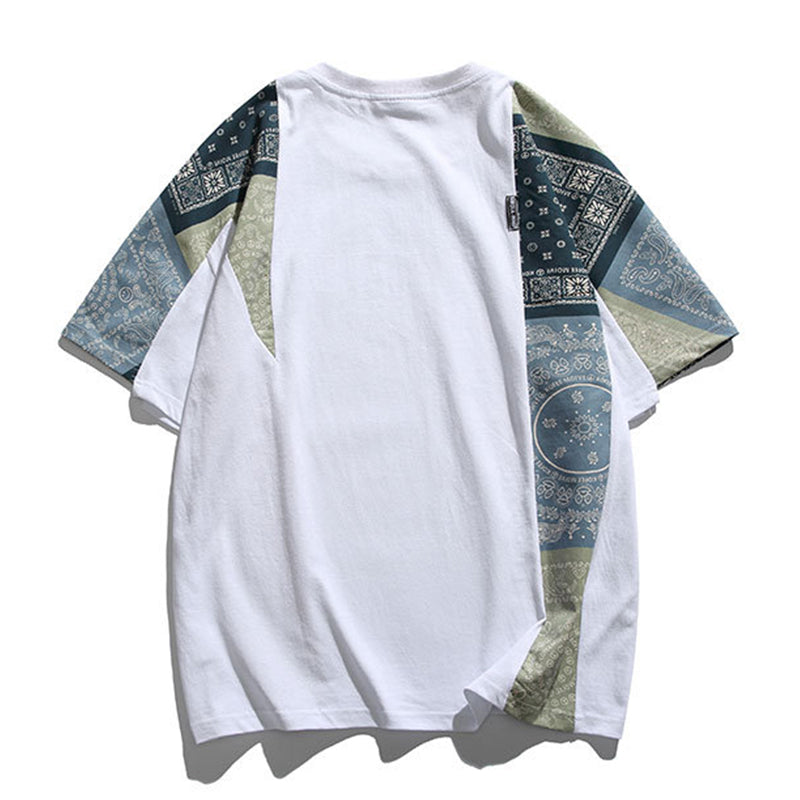 バンダナスリーブ パッチワークTシャツ