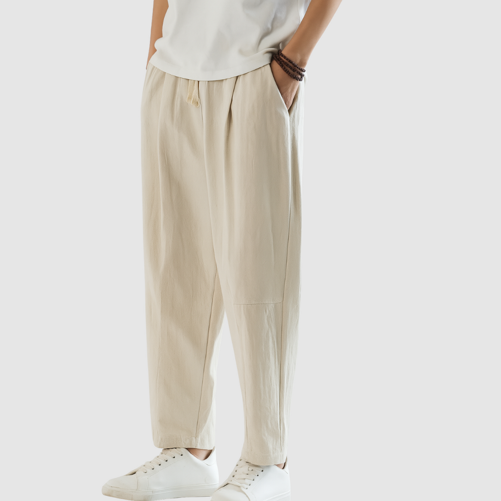 ハル リネンブレンド リラックスパンツ