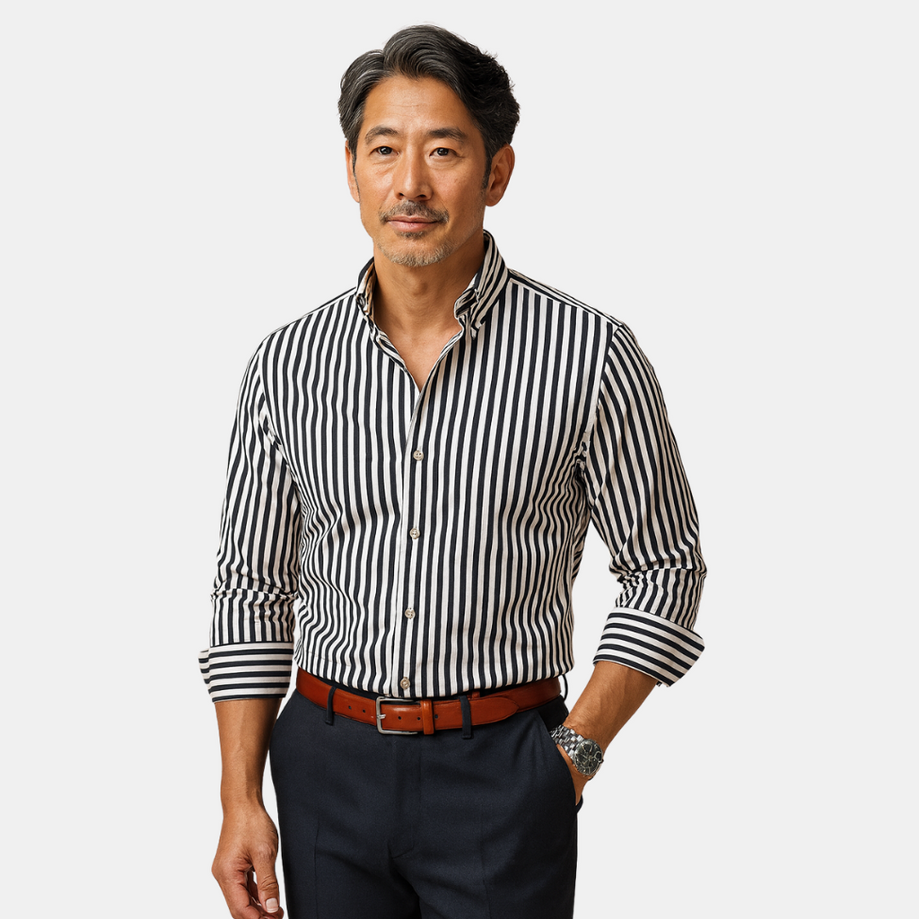 TENDO | ストライプレギュラーカラーシャツ