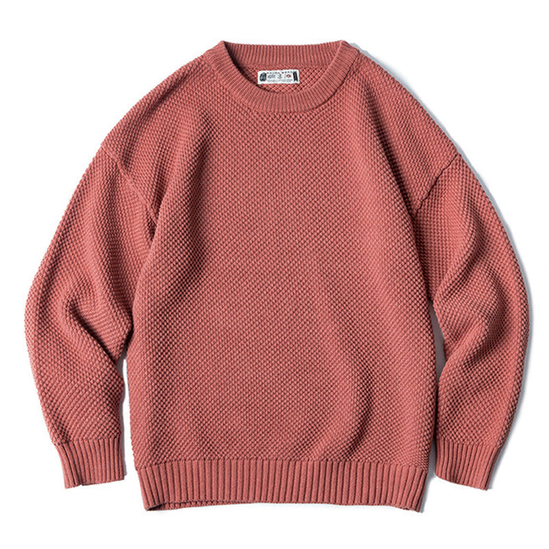 タクミ クルーネック ワッフルニットセーター