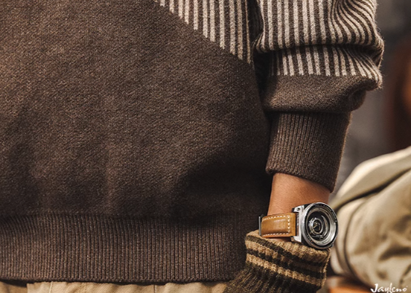 レン ジオメトリック パターン ニットセーター