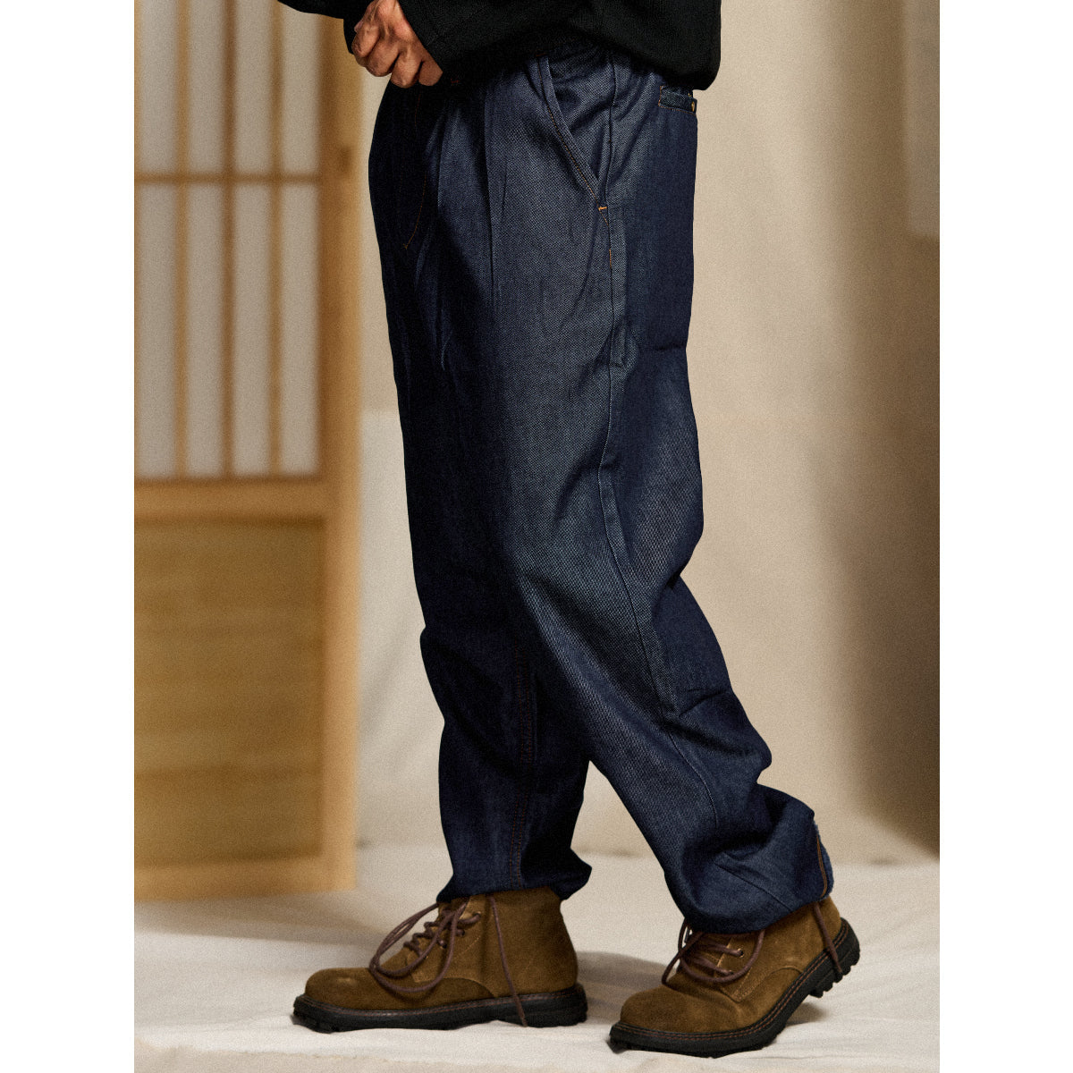 ハル デニムドローストリングパンツ