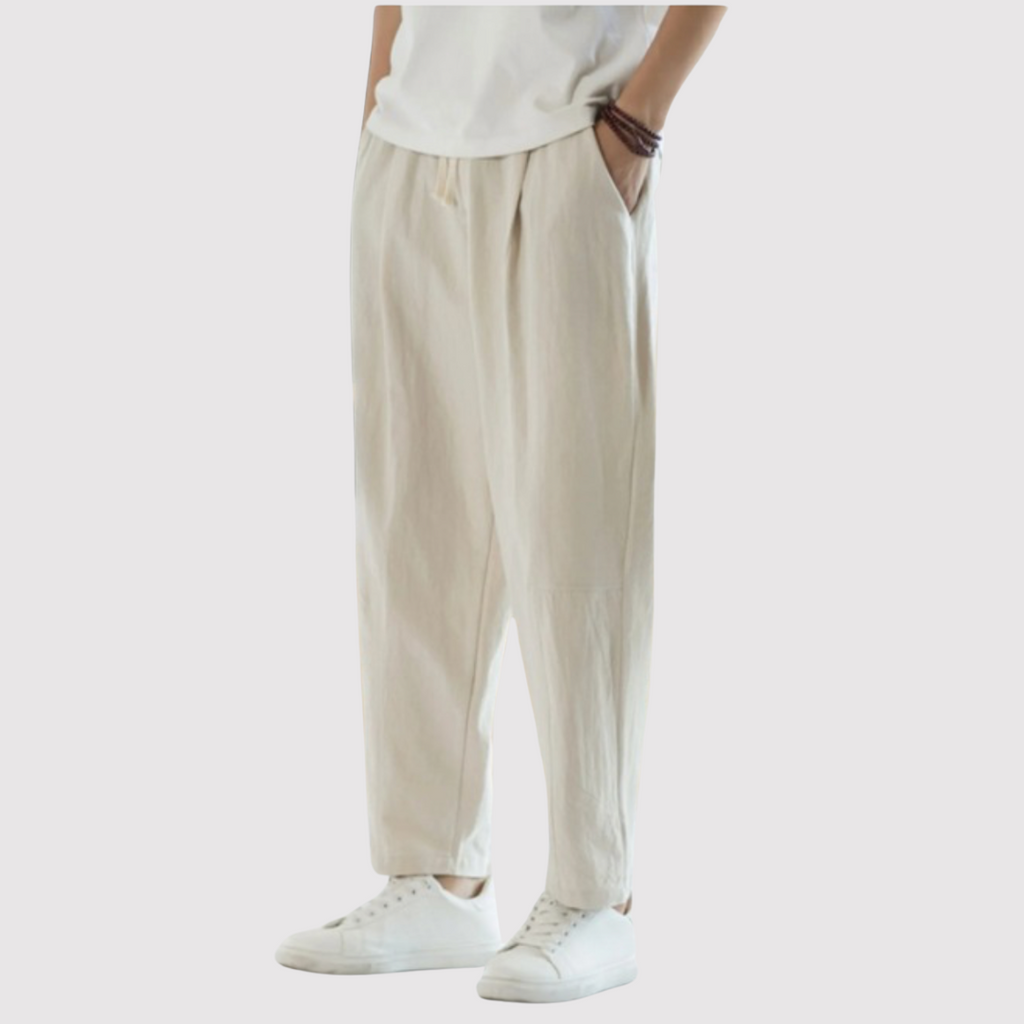 ハル リネンブレンド リラックスパンツ