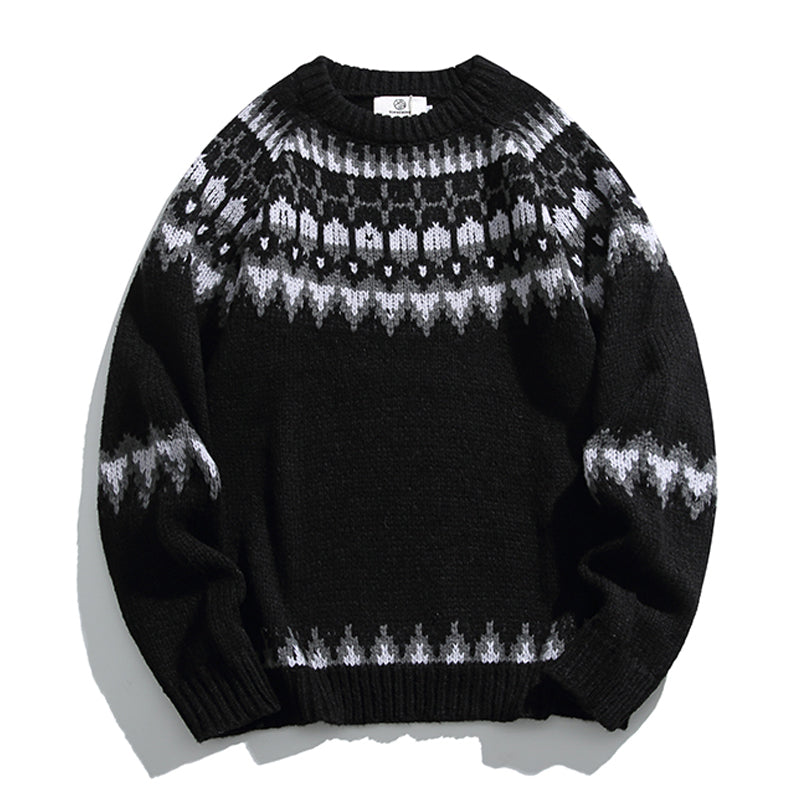 タカオ ノルディックパターン ニットセーター