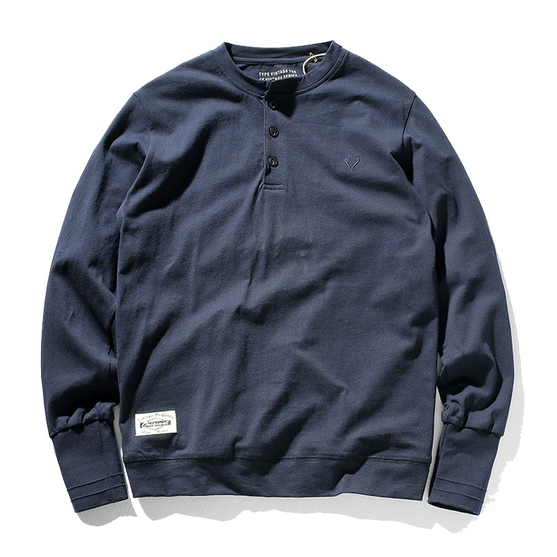 タクミ ヘンリーネック スウェットシャツ