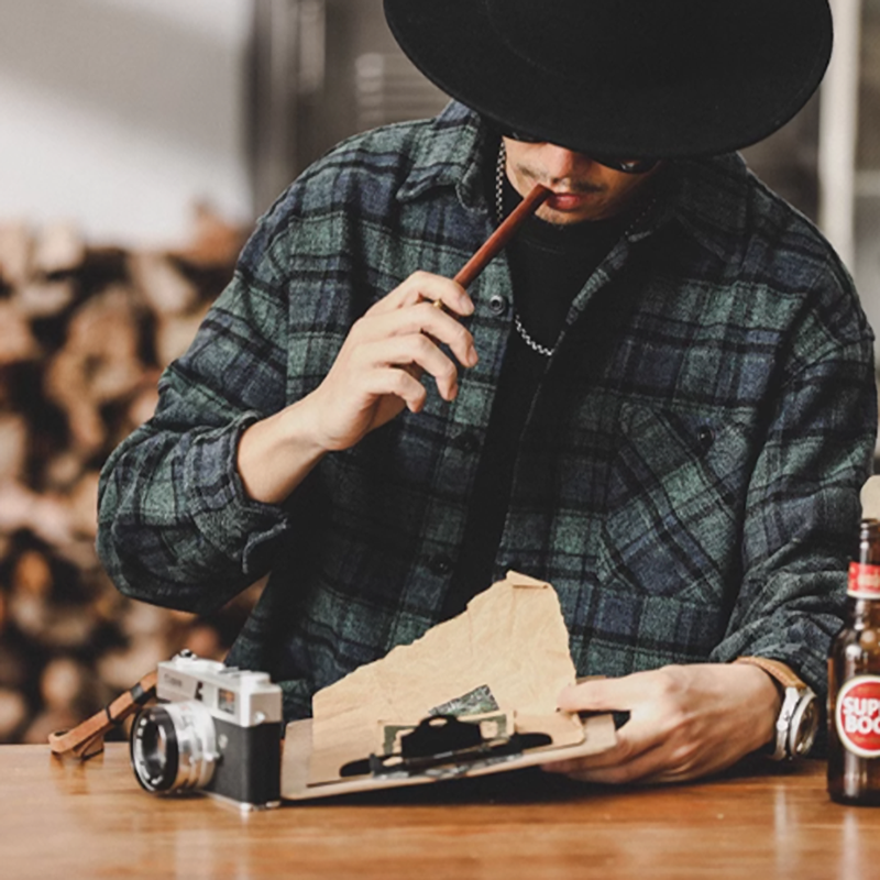 カズ フランネル チェックシャツ