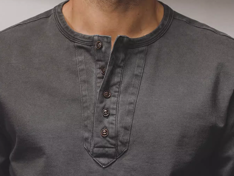 タケルヘンリーネックロングスリーブシャツ