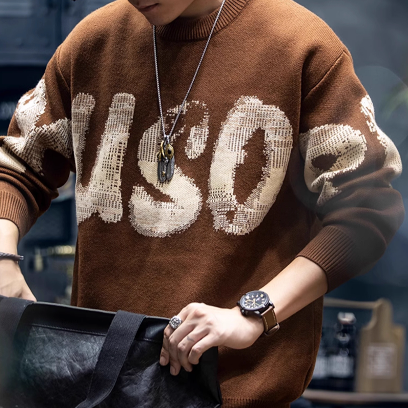 ユウト グラフィック クルーネック セーター