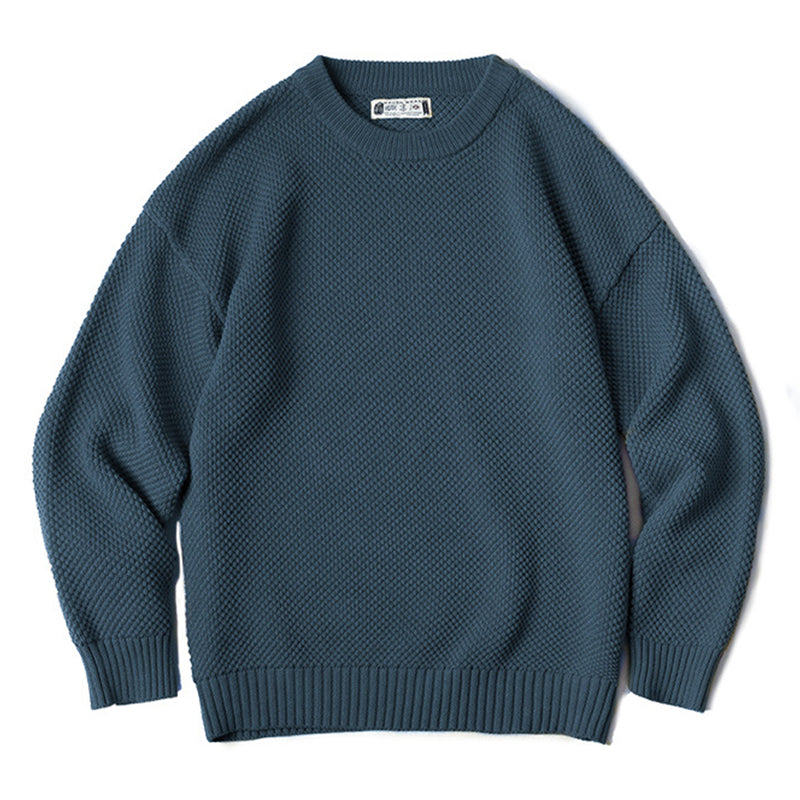 タクミ クルーネック ワッフルニットセーター