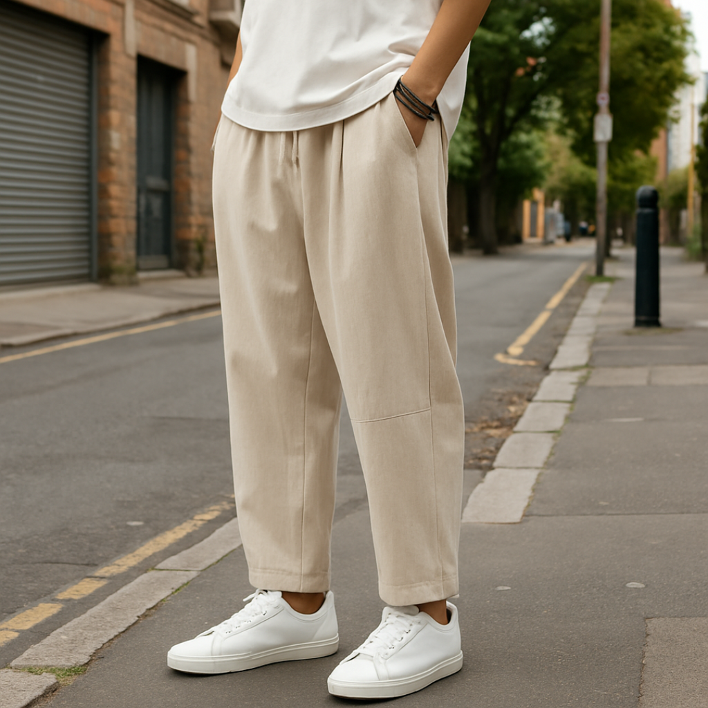 ハル リネンブレンド リラックスパンツ