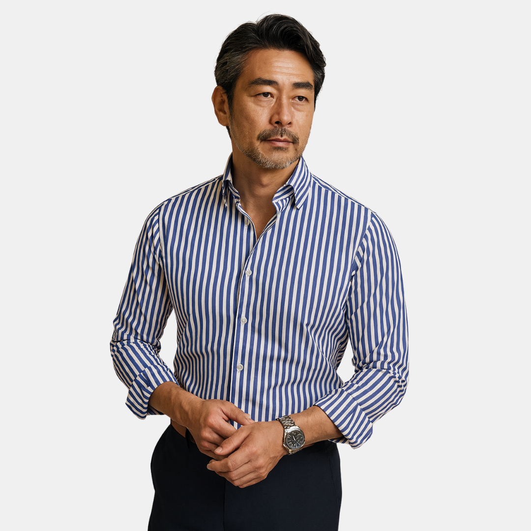 TENDO | ストライプレギュラーカラーシャツ