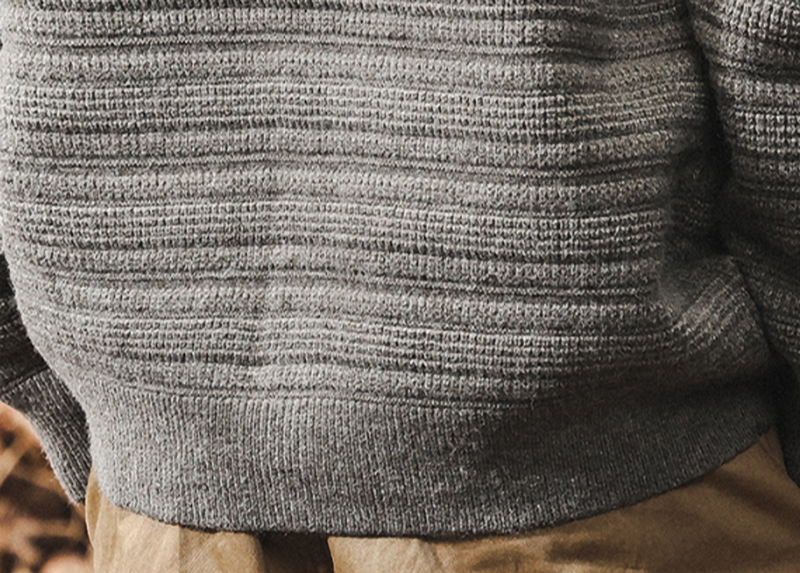 タケル リブニット ボタンカーディガン