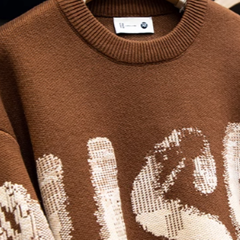 ユウト グラフィック クルーネック セーター