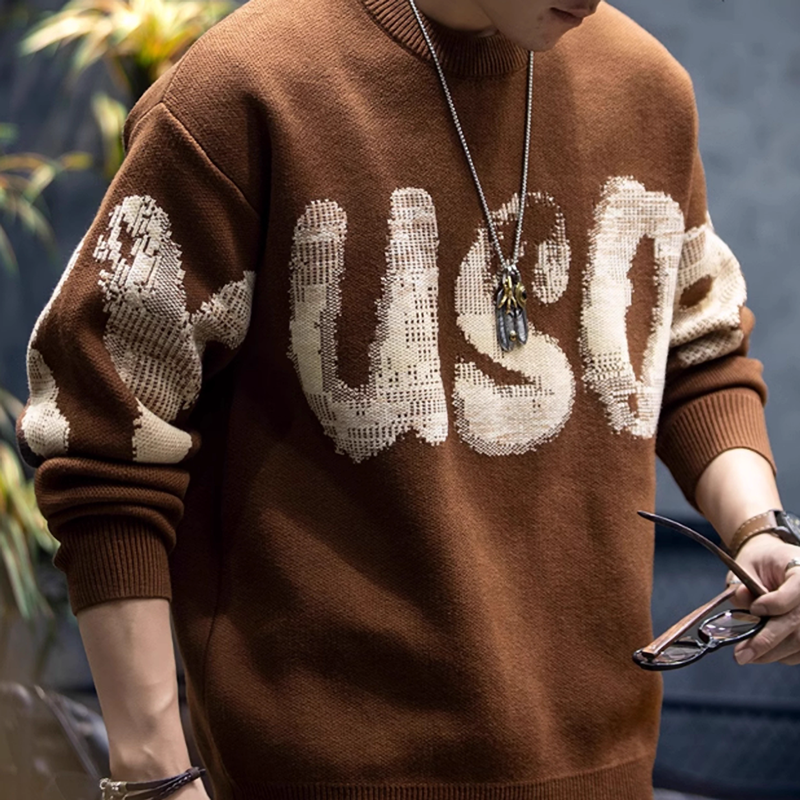 ユウト グラフィック クルーネック セーター