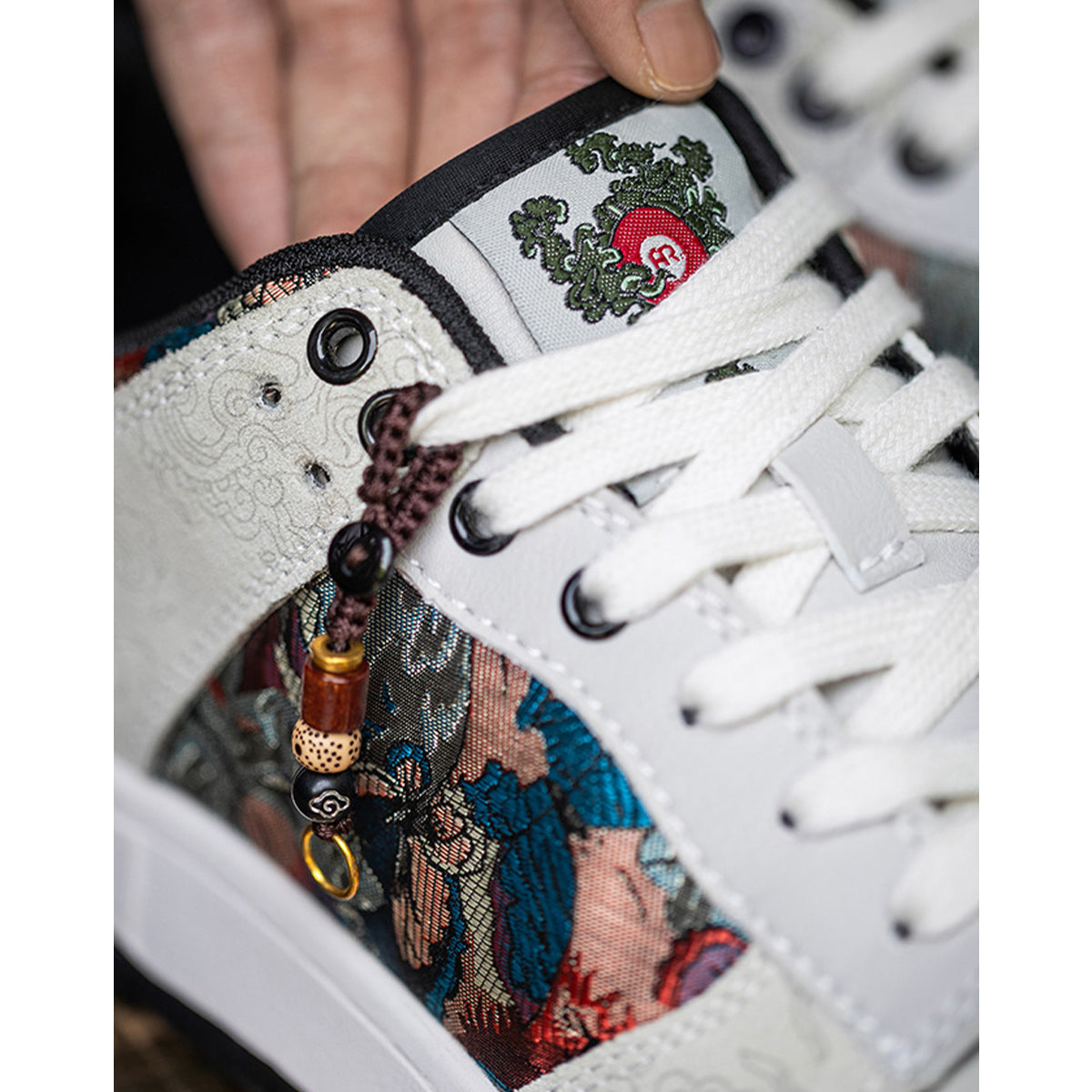 レン ジャカードローカットスニーカー