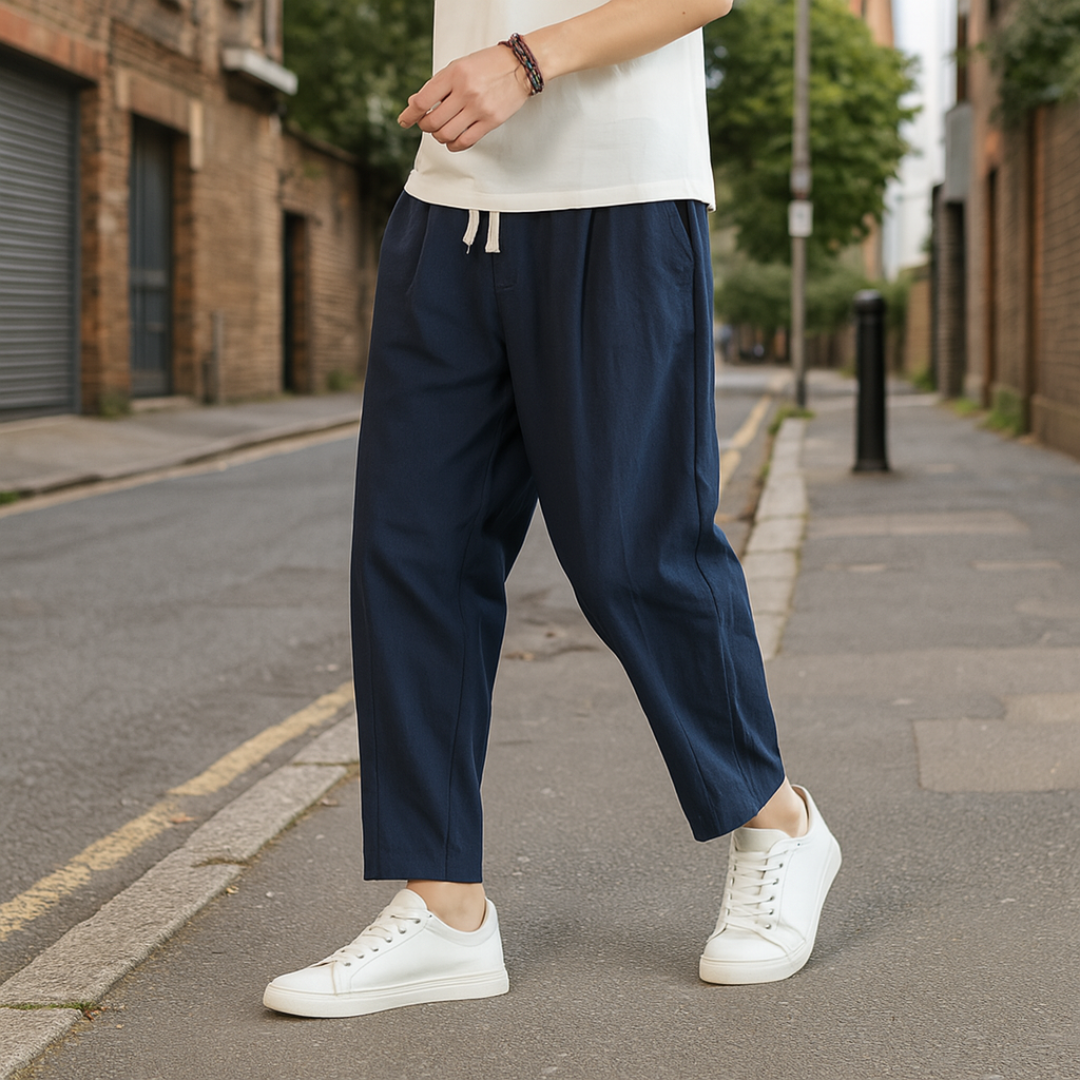 ハル リネンブレンド リラックスパンツ